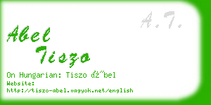 abel tiszo business card